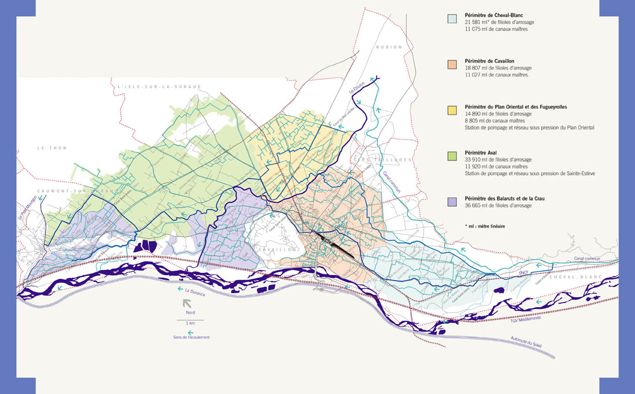 Carte réseau du Canal Saint-Julien